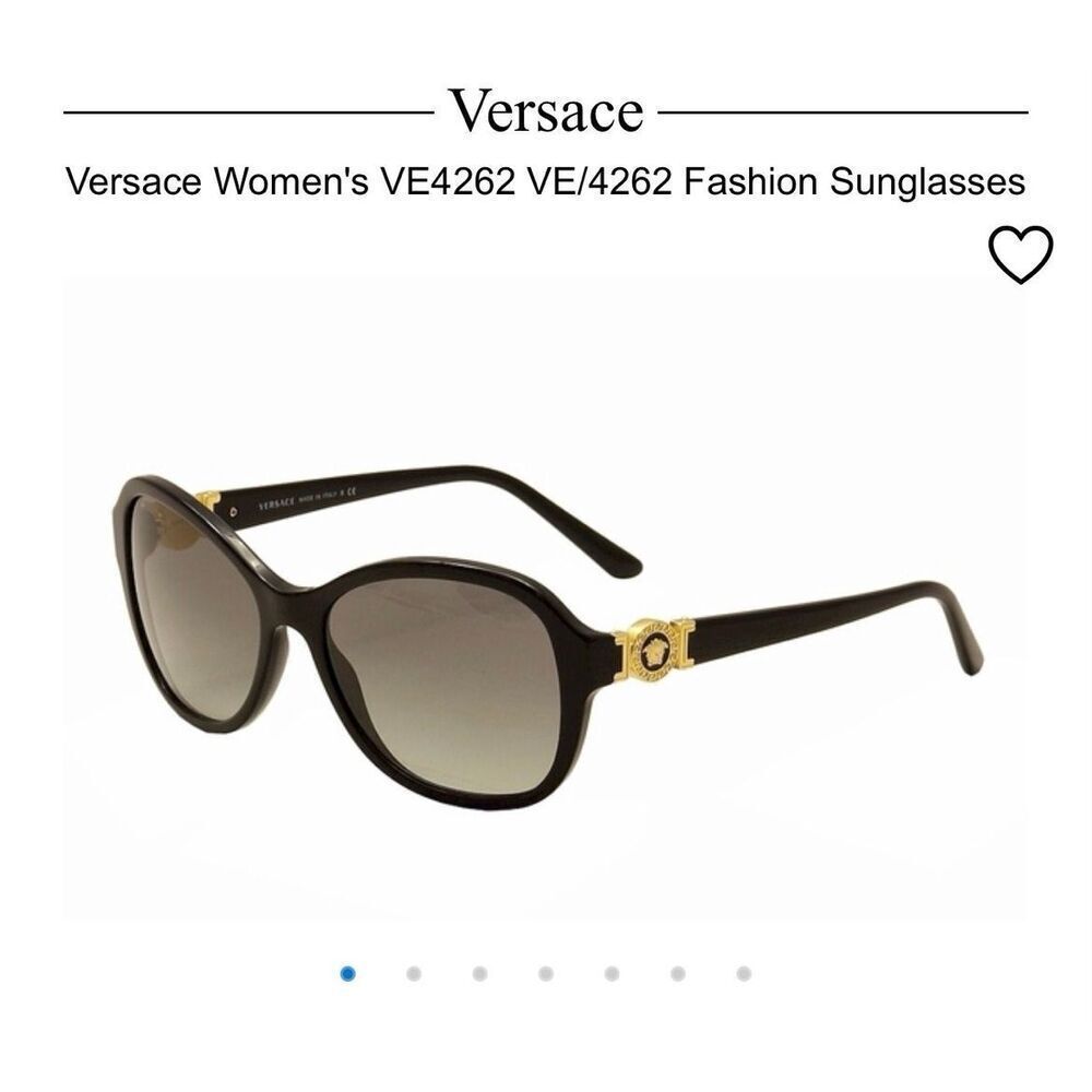 VERSACE vintage Medusa head oversized sunglasses mod-4232 black gold y2k